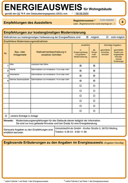 Muster Energieausweis Seite 4